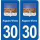 30 Aramon blason ville autocollant plaque stickers