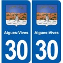 30 Aramon blason ville autocollant plaque stickers
