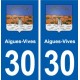 30 Aramon blason ville autocollant plaque stickers