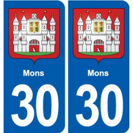 30 Aramon blason ville autocollant plaque stickers