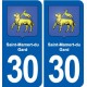 30 Aramon blason ville autocollant plaque stickers