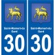 30 Aramon blason ville autocollant plaque stickers