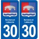 30 Aramon blason ville autocollant plaque stickers