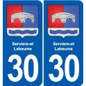 30 Aramon blason ville autocollant plaque stickers