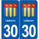 30 Aramon blason ville autocollant plaque stickers