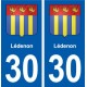 30 Aramon blason ville autocollant plaque stickers