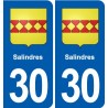 30 Aramon blason ville autocollant plaque stickers