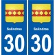 30 Aramon blason ville autocollant plaque stickers