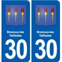 30 Aramon blason ville autocollant plaque stickers