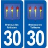 30 Aramon blason ville autocollant plaque stickers