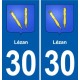 30 Aramon blason ville autocollant plaque stickers