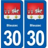 30 Aramon blason ville autocollant plaque stickers