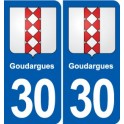 30 Aramon blason ville autocollant plaque stickers