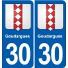 30 Aramon blason ville autocollant plaque stickers