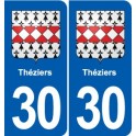 30 Aramon blason ville autocollant plaque stickers