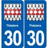 30 Aramon blason ville autocollant plaque stickers