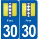30 Aramon blason ville autocollant plaque stickers