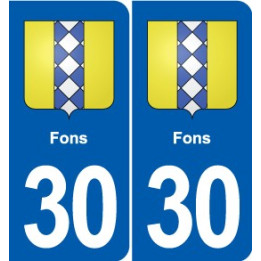 30 Aramon blason ville autocollant plaque stickers