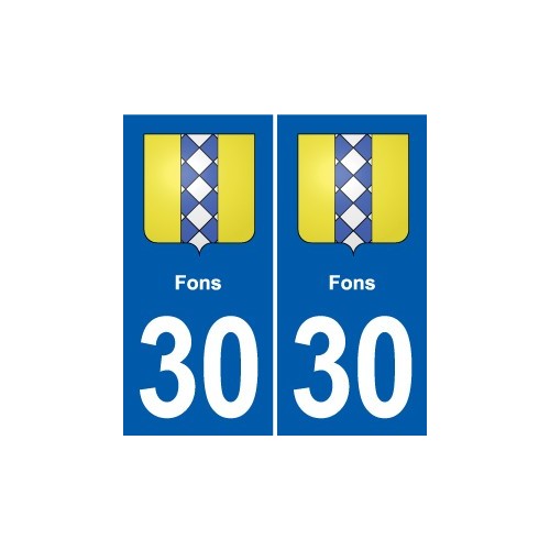 30 Aramon blason ville autocollant plaque stickers