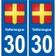 30 Aramon blason ville autocollant plaque stickers