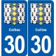 30 Aramon blason ville autocollant plaque stickers