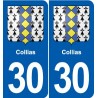 30 Aramon blason ville autocollant plaque stickers