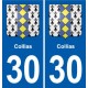 30 Aramon blason ville autocollant plaque stickers