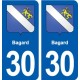 30 Aramon blason ville autocollant plaque stickers