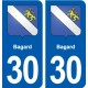 30 Aramon blason ville autocollant plaque stickers