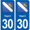 30 Aramon blason ville autocollant plaque stickers