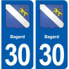 30 Aramon blason ville autocollant plaque stickers