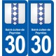 30 Aramon blason ville autocollant plaque stickers