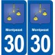 30 Aramon blason ville autocollant plaque stickers