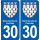 30 Aramon blason ville autocollant plaque stickers