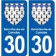 30 Aramon blason ville autocollant plaque stickers