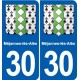 30 Aramon blason ville autocollant plaque stickers