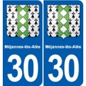 30 Aramon blason ville autocollant plaque stickers