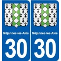 30 Aramon blason ville autocollant plaque stickers