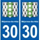 30 Aramon blason ville autocollant plaque stickers