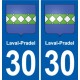 30 Aramon blason ville autocollant plaque stickers