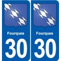 30 Aramon blason ville autocollant plaque stickers