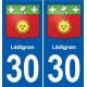 30 Aramon blason ville autocollant plaque stickers