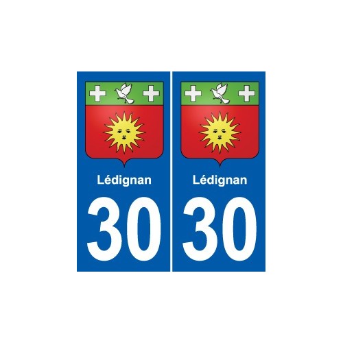 30 Aramon blason ville autocollant plaque stickers