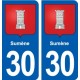30 Aramon blason ville autocollant plaque stickers