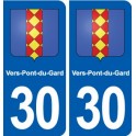 30 Aramon blason ville autocollant plaque stickers