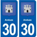 30 Aramon blason ville autocollant plaque stickers