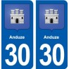 30 Aramon blason ville autocollant plaque stickers