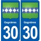 30 Aramon blason ville autocollant plaque stickers