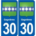 30 Aramon blason ville autocollant plaque stickers