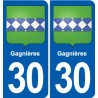 30 Aramon blason ville autocollant plaque stickers